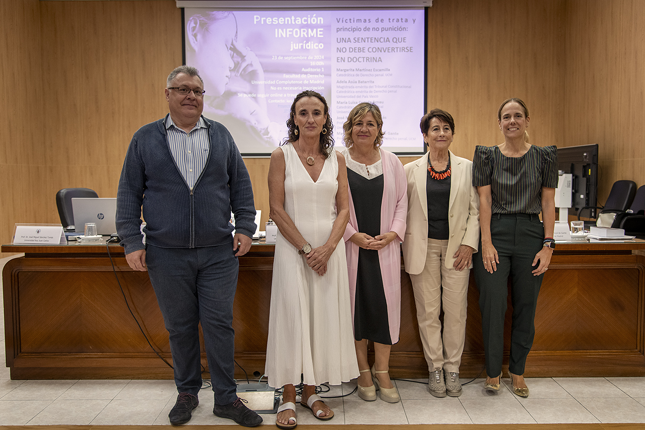 Crónica: presentación del informe "Víctimas de trata y principio de no punición", en Tribuna Complutense (23/09/2024)